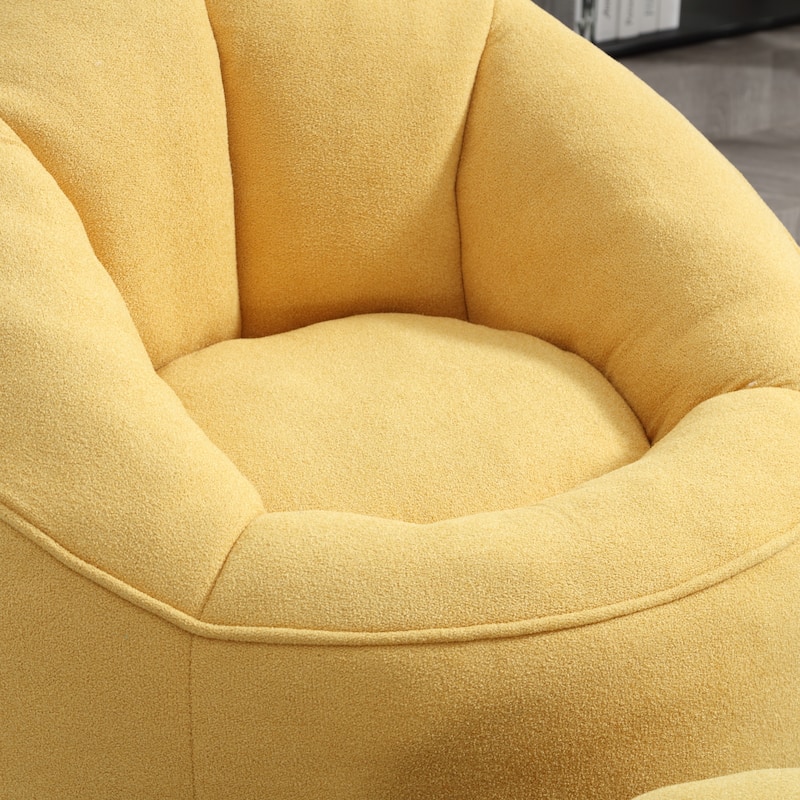 Roomfitters Bedding Bean Bag Sofa Chair - High Pressure Foam Bean Bag Chair for Adults with Padded Foam Padding and Footrest