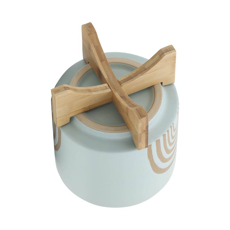 Sagebrook Home Ceramic Rainbow Arch Planter Pot with Stand