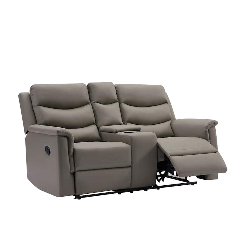 2-Seater Motion Sofa Black Pu