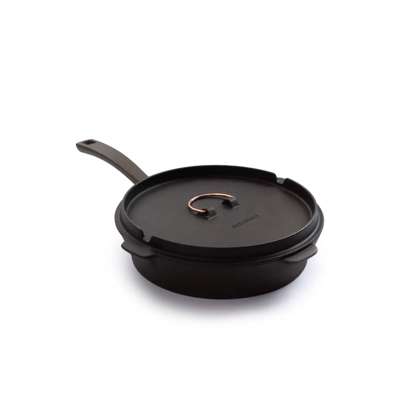 Barebones All-In-One Cast Iron Skillet - Black - 12 Inch