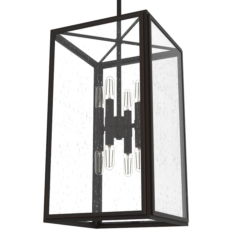 Hunter Felippe 8-Light Pendant w/Clear Seeded Glass, Industrial, Modern Farmhouse - Entry, Island, Dining Room