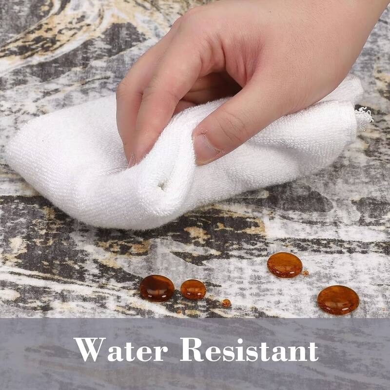 Modern Abstract Area Rug Washable Non-Slip Low Pile Rugs for Living Room Bedroom