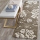 preview thumbnail 6 of 57, SAFAVIEH Florida Shag Hilde Floral 1.2-inch Thick Rug 2'3" x 11' Runner - Smoke/Beige - Runner