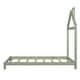 preview thumbnail 9 of 7, Wooden Twin Size Platform Bed Frame, Modern Twin Kids Bed Frame with House-shaped Headboard, Solid Wood Twin Bedframe