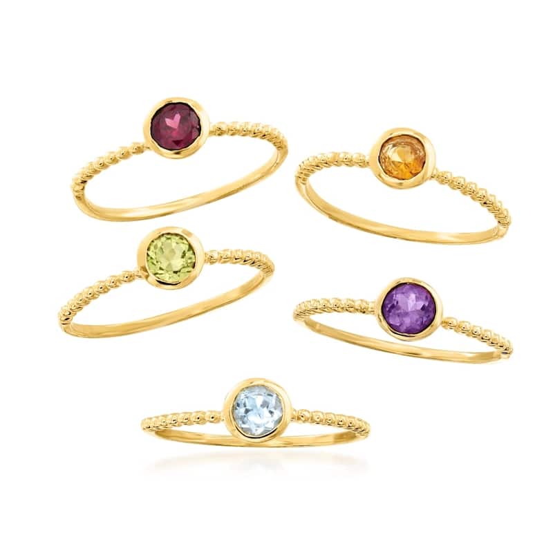 925 Sterling Silver Citrine,Red Garnet,Peridot,Sky Blue Topaz,African Amethyst Ring