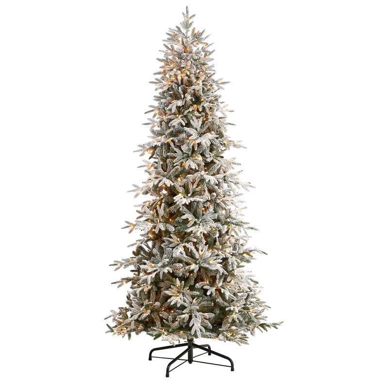 9.5' Flocked Manchester Spruce Christmas Tree - 9.6