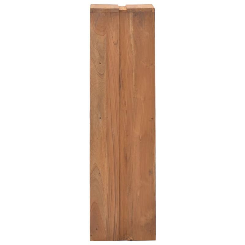 vidaXL Bookshelf 11.8"x11.8"x43.3" Solid Teak Wood - 11.8" x 11.8" x 43.3"