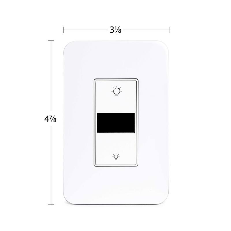 Smart Ligting LED Display Dimmer Switch - WiFi Remote App Control; No Hub Required by JONATHAN Y - White