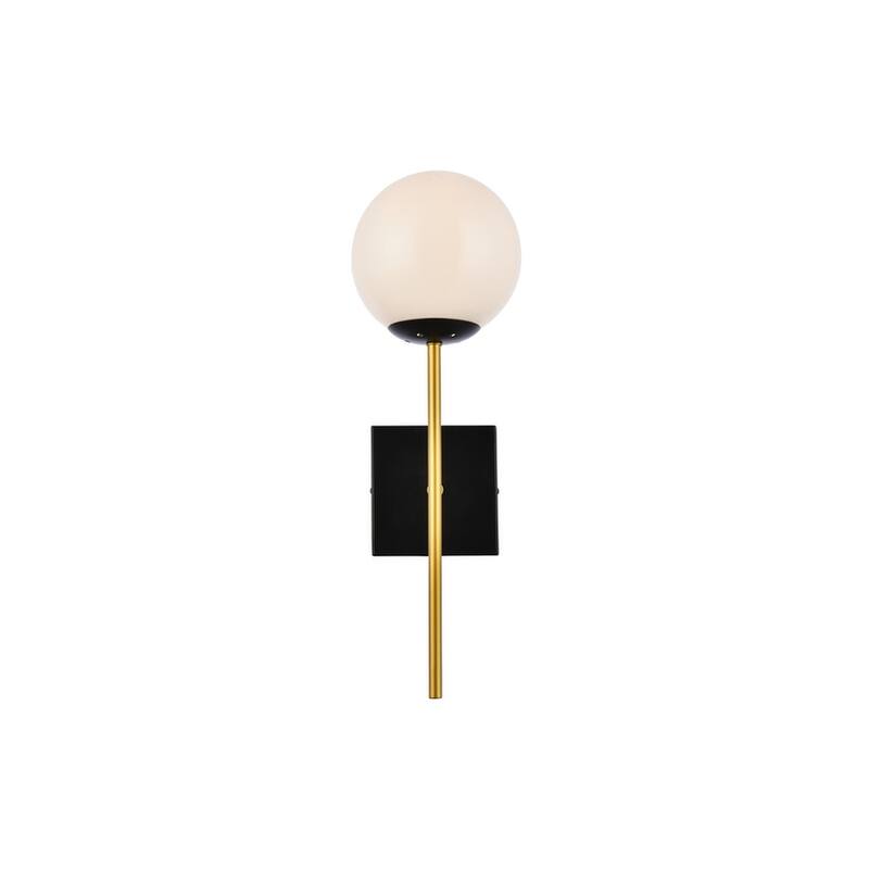 Nina 1 Light White Glass Wall Sconce