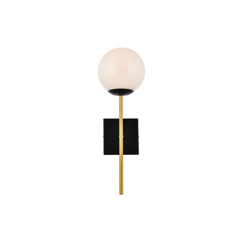 Nina 1 Light White Glass Wall Sconce