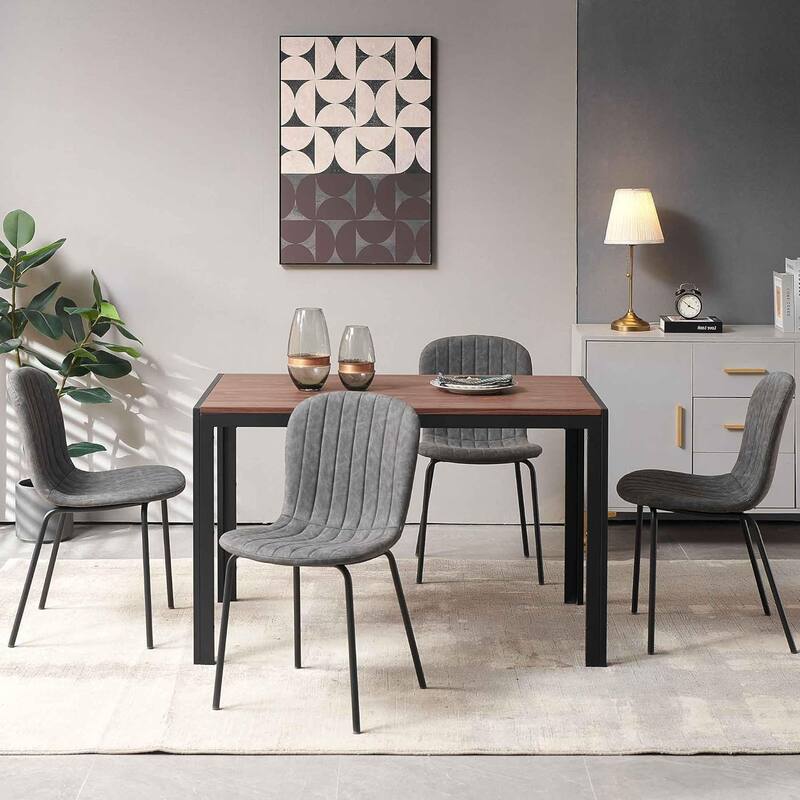 Howtai Upholstered Dining Chairs,Vintage PU Leather Accent Side Chairs