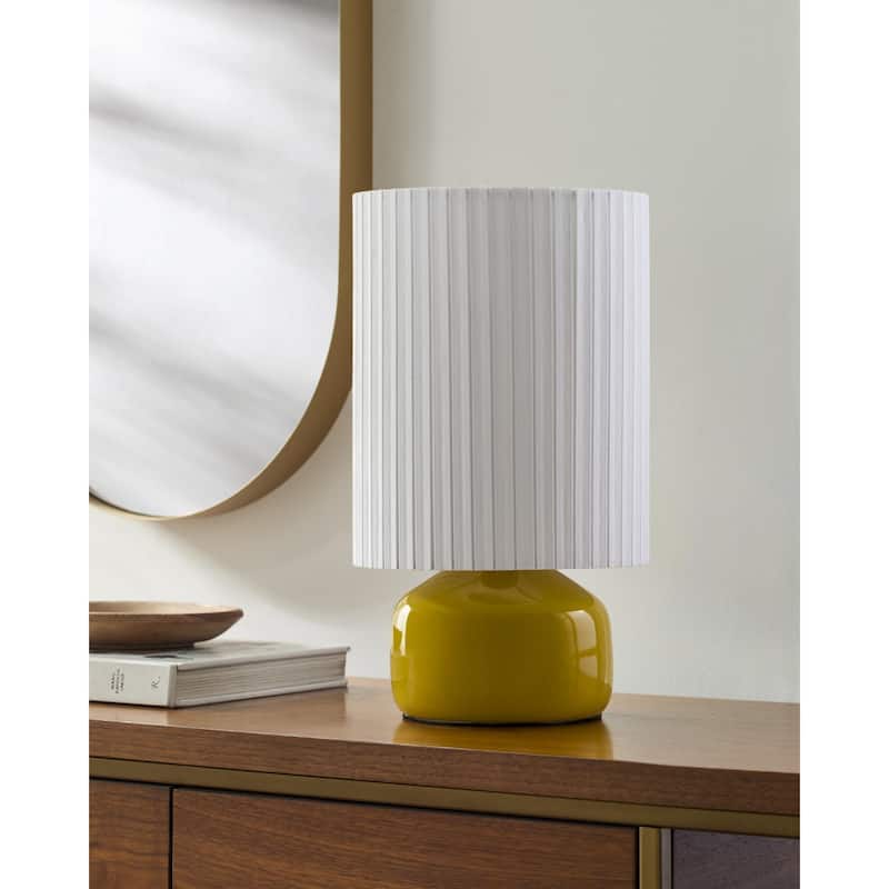 Livabliss Vadso Traditional Accent Table Lamp - Yellow/Cream
