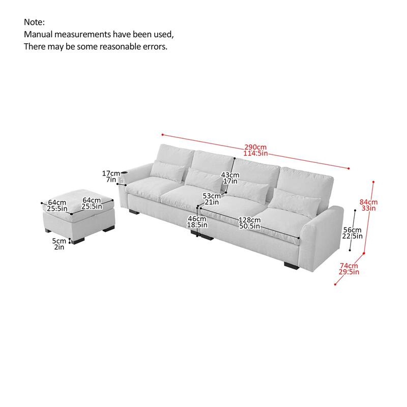 Sectional leather L-Shaped Sofa Couch with Reversible Chaise Lounge
