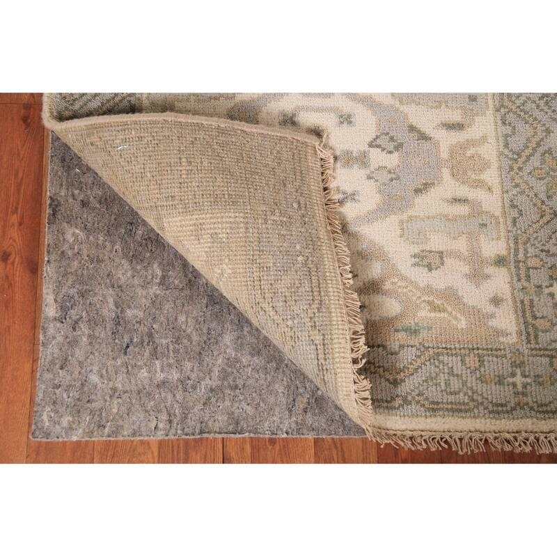 Ivory Oushak Oriental Runner Rug Handmade Wool Carpet - 2'7" x 8'2"