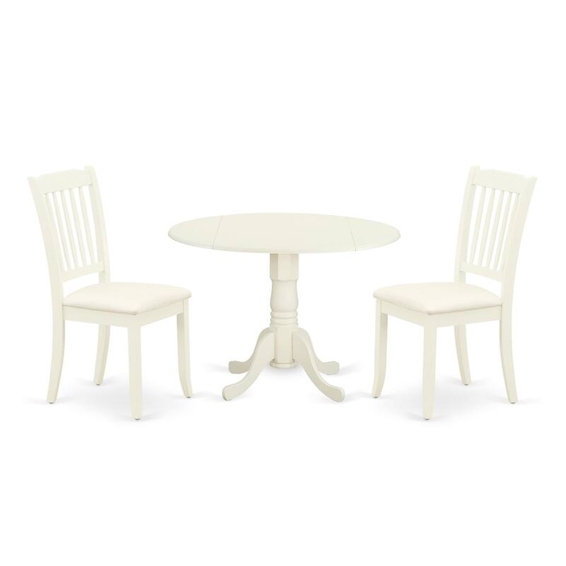 East West Furniture Dining Room Furniture Set Includes a Kitchen Table and Linen Fabric Dining Chairs, (Pieces & Finish Options)