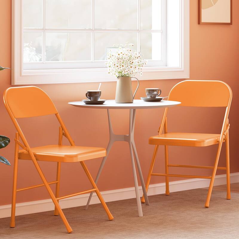 Folding Chairs Set of 4 Hold Up to 350 Pounds