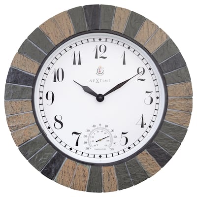 Aster, Large, 17.1-Inch Weatherproof Outdoor Wall Clock with