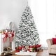 preview thumbnail 1 of 53, 6ft or 7ft Artificial Snow Flocked Christmas Tree with Metal Stable Stand Base for Indoor and Outdoor Holiday Decoration