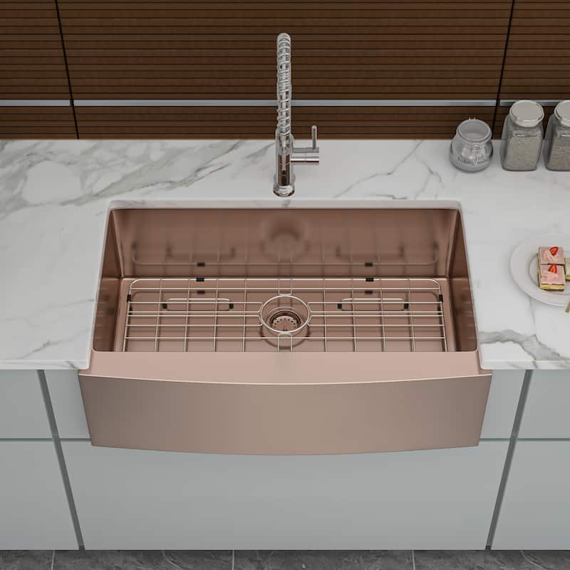 Farmhouse Kitchen Sink Stainless Steel 16 gauge Apron Front Kitchen Sink