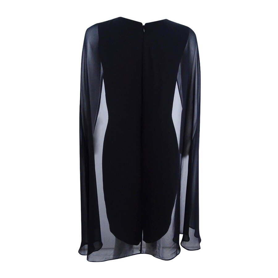 calvin klein crepe cape dress