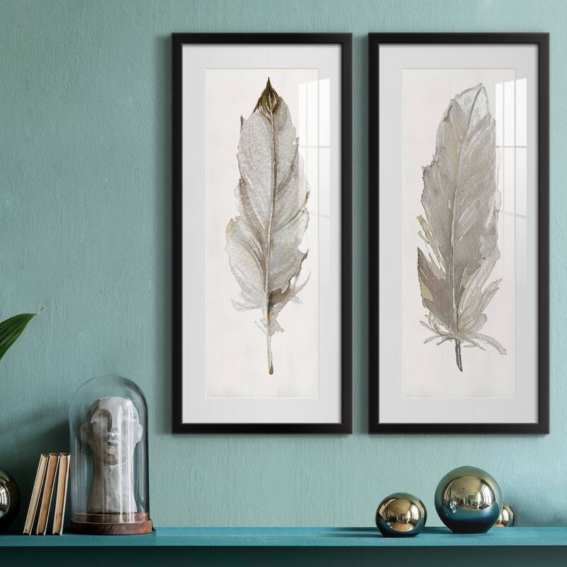 Neutral Feather II-Premium Gallery Framed Print - Ready to Hang