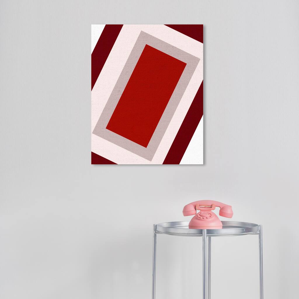 Wynwood Studio Canvas Abstract Mod Red Red and Maroon Modern & Contemporary Wall Art Canvas Print