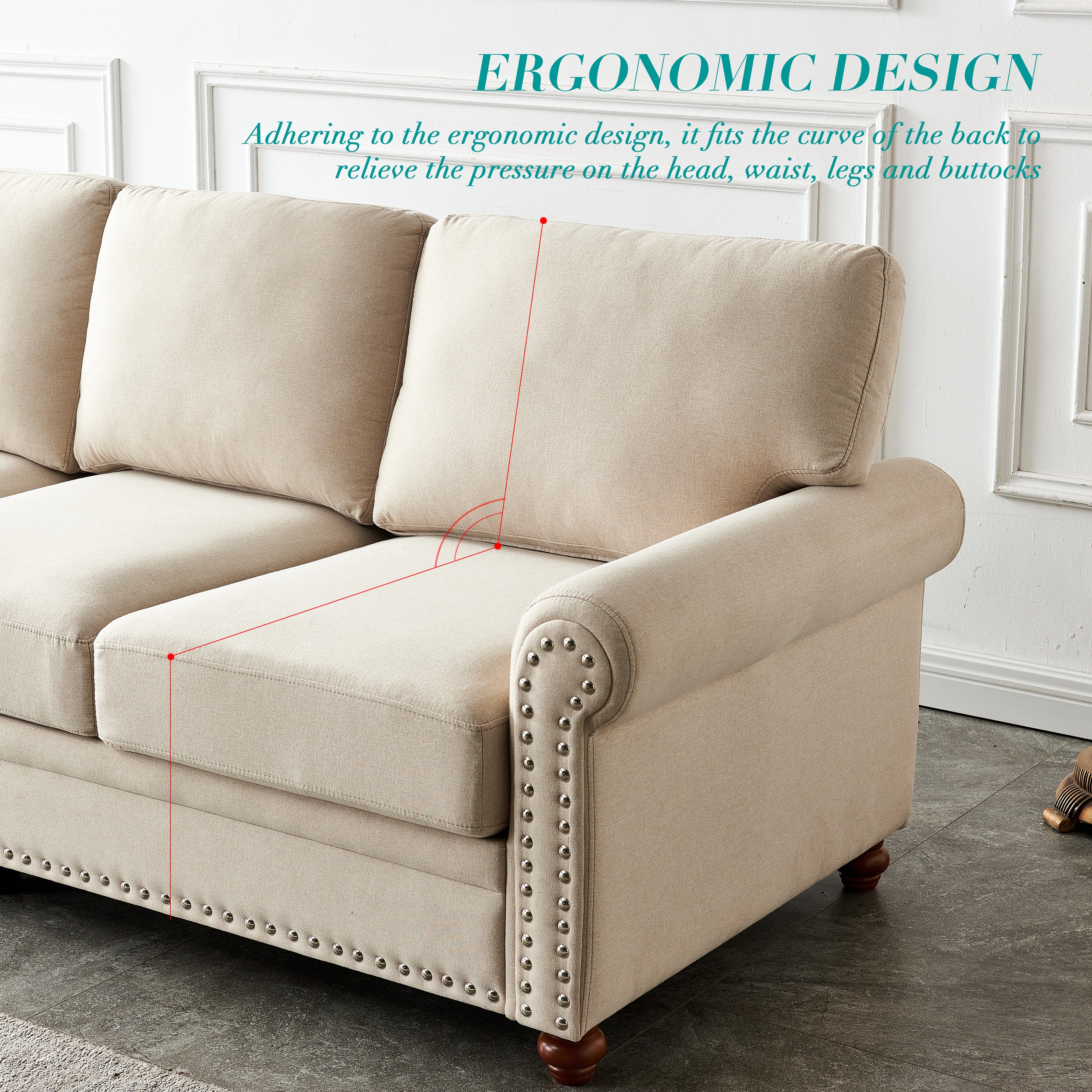 Ergonomic seat sales cushion for couch