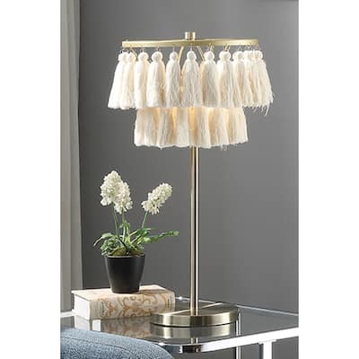 25"H Metal Table Lamp - Antique Brass