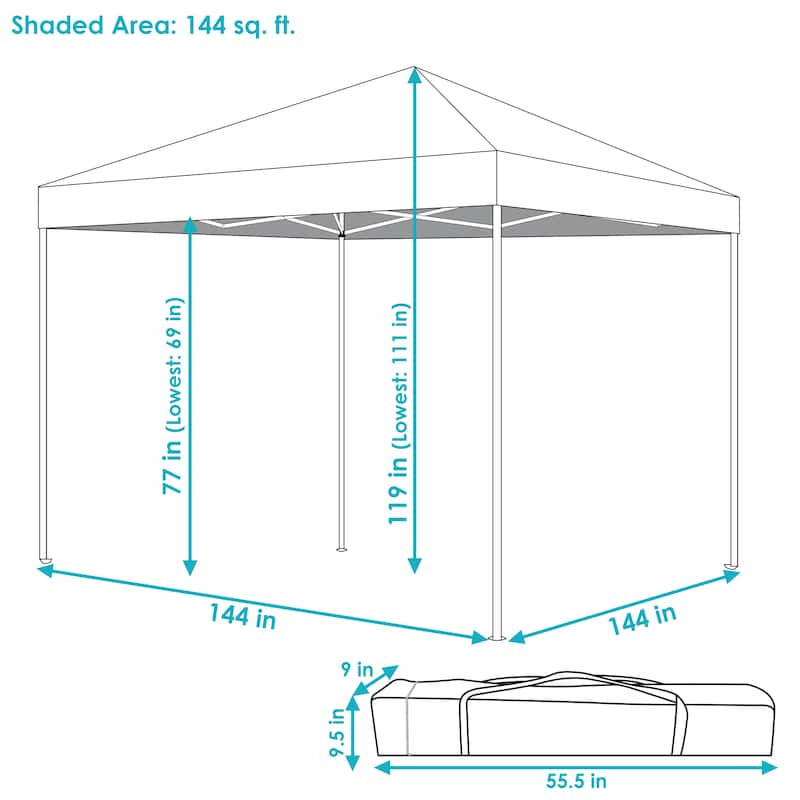 Sunnydaze Standard Pop Up Canopy with Carry Bag