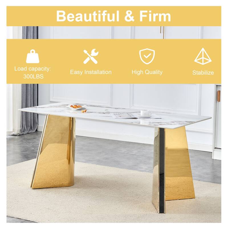 Roomfitters Rock Slab Dining Table with Pandora Pattern and Silver Stainless Butterfly Legs for Modern Interiors