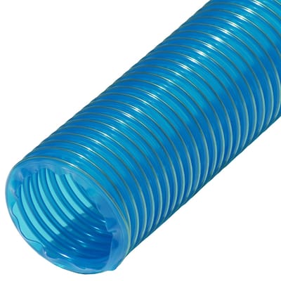 Rubber-Cal "PVC Flexduct" General Purpose - Blue - 4" ID x 12' (Fully Stretched) - 4x144