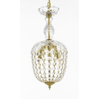 Empire Crystal 3 Light Chandelier Pendant Gold - Chandeliers For Bedrooms by Overstock.com