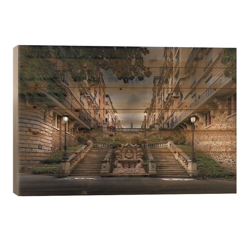 Avenue De Camoens, Paris Print On Wood by Jérôme Labouyrie - Multi-Color - 18x26x1.5