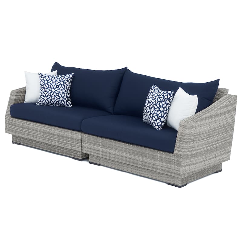 Cannes 9 Piece Sunbrella Outdoor Patio Sectional & Table