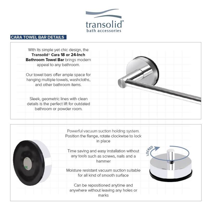 Transolid CTB18 Cara 17-5/8" Towel Bar