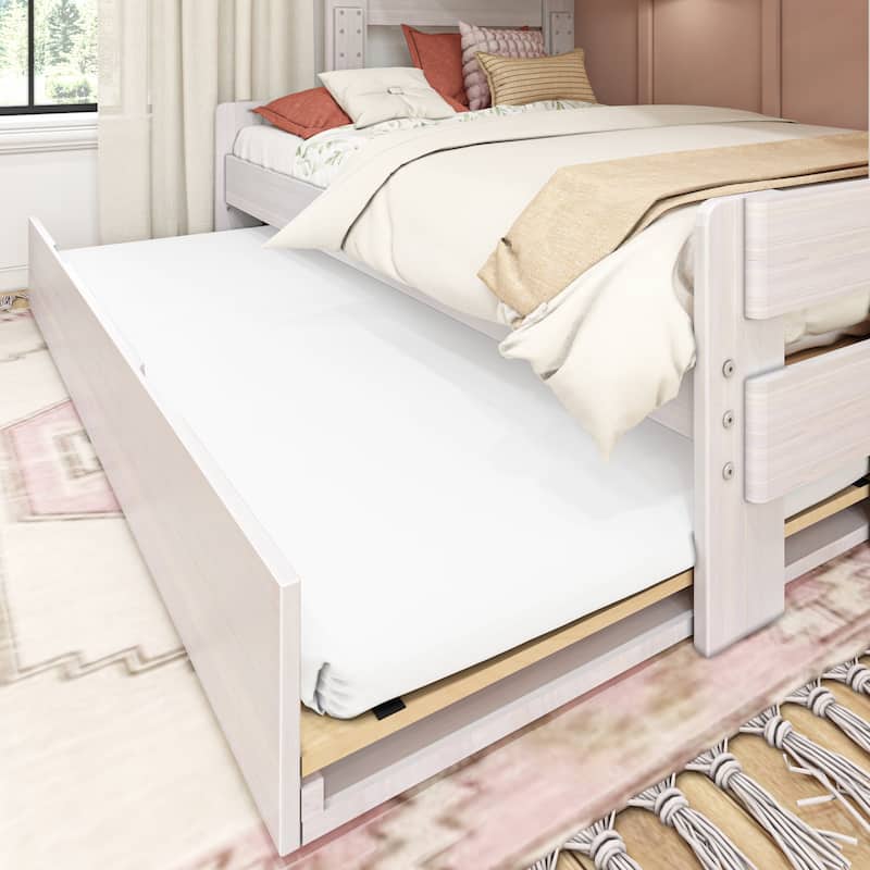 Max and Lily Farmhouse Twin over Full Bunk Bed with Trundle