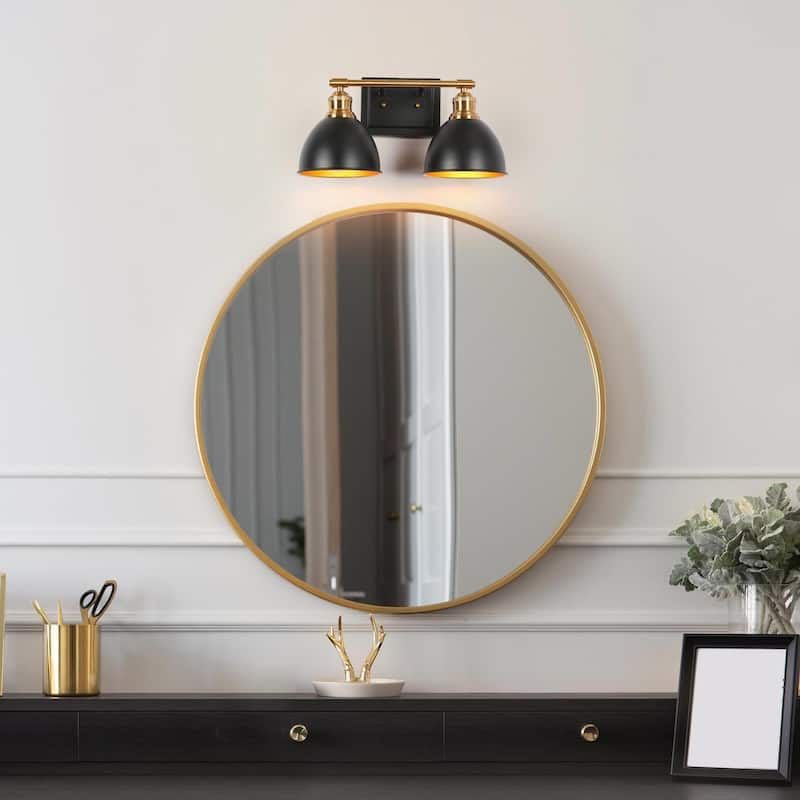 2/3/4 Light Modern Black Brass Bathroom Vanity Lights Metal Linear Wall ...