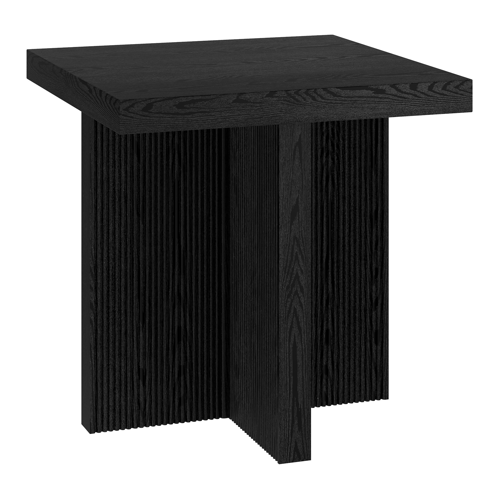 Boden 22" Wide Square Fluted Side Table - 22" Wide