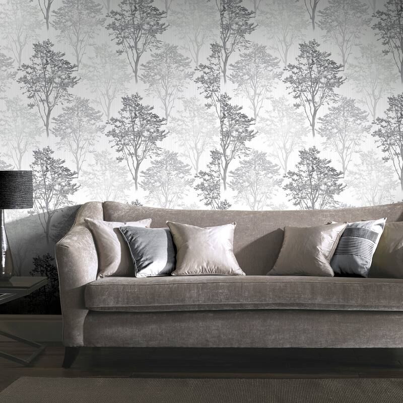Arthouse Edwin Grey Wildwood Wallpaper