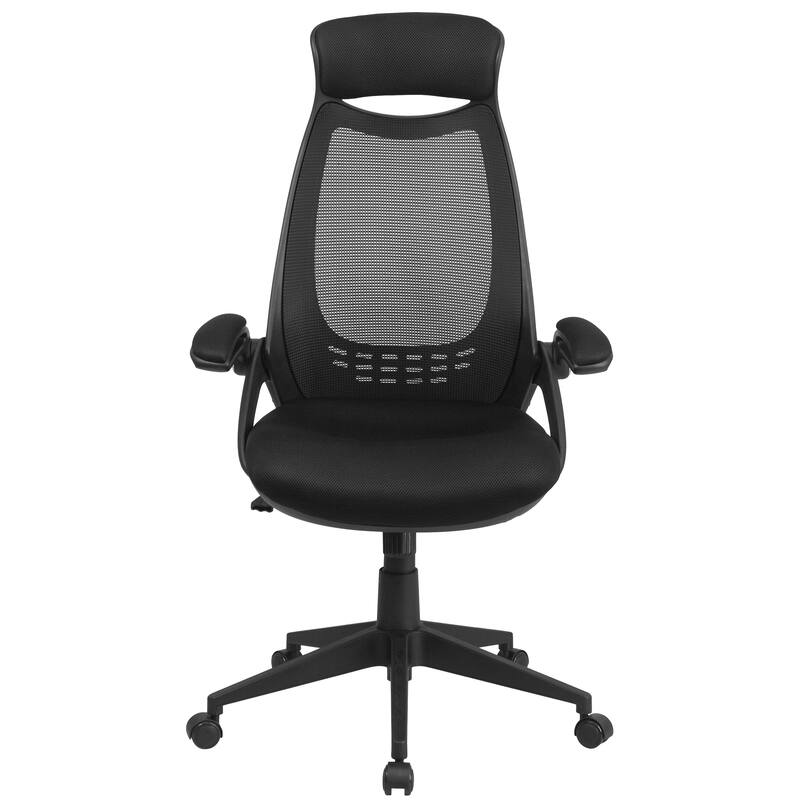 High Back Mesh Executive Swivel Office Chair with Flip-Up Arms