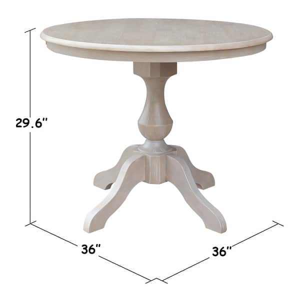 dimension image slide 0 of 5, 36" Round Top Pedestal Table