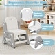 preview thumbnail 6 of 8, Gymax Kids Table & Chair Set Height Adjustable Toddler Drawing Table