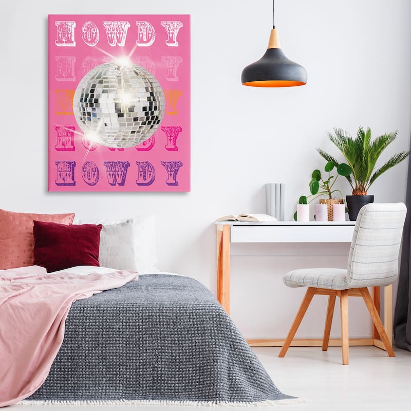 Stupell Howdy Retro Disco Ball Canvas Wall Art Design By Susan Arnot