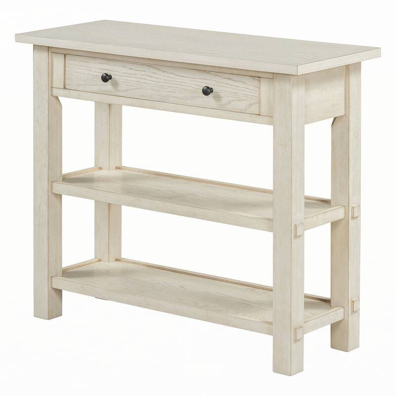 Entryway Table with Storage(Gray Wash)