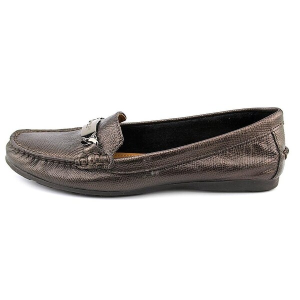 coach womens olive sand printed snake closed toe loafers