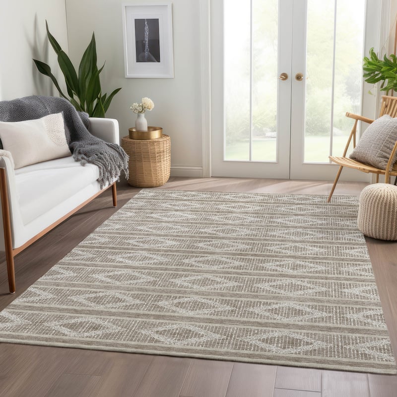 Premium Washable Super Soft Geo Diamonds Mayfield Rug