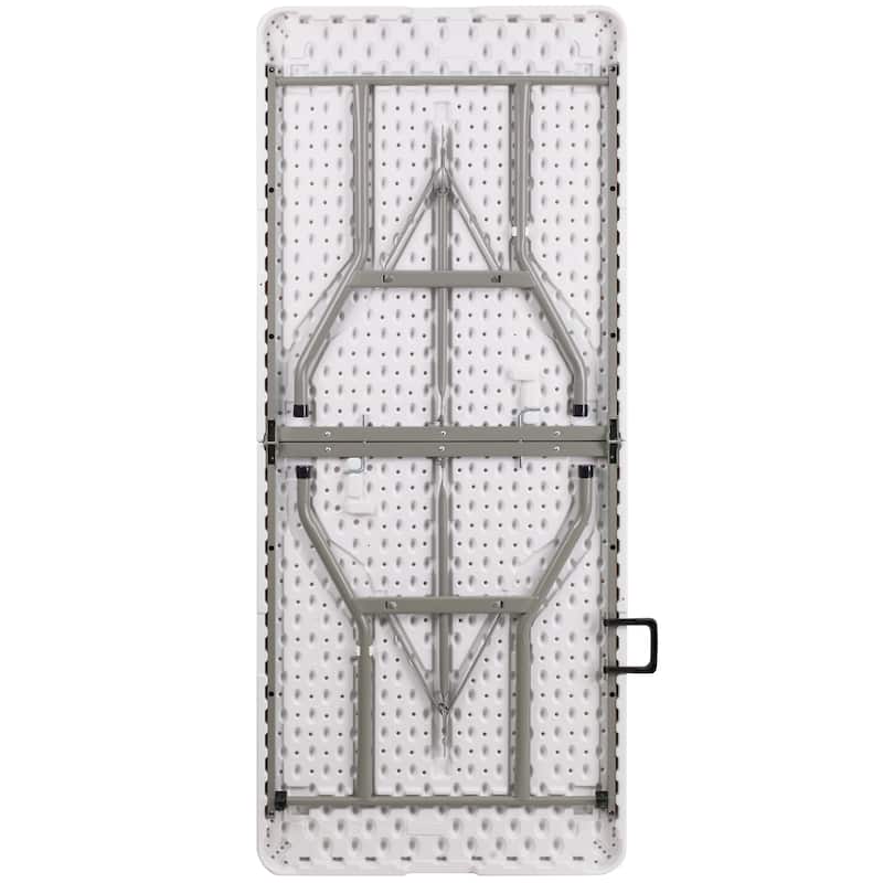 30"W x 72"L Bi-Fold Plastic Banquet and Event Folding Table with Carrying Handle