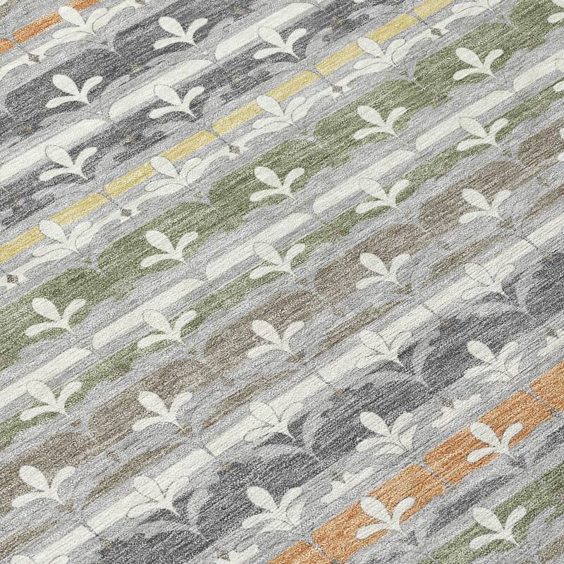 Machine Washable Indoor/ Outdoor Stripe Bramlage Chantille Rug