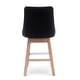 preview thumbnail 22 of 55, Boucle Polyester Upholstered Swivel Counter Stool - Foot Glides