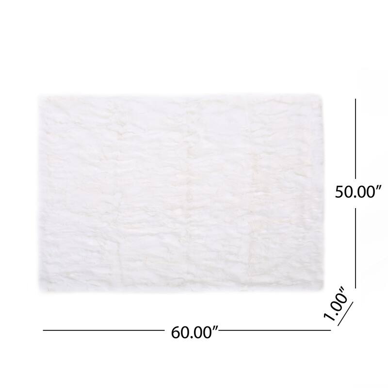 Akers Glam FauxFur Throw Blanket by Christopher Knight Home
